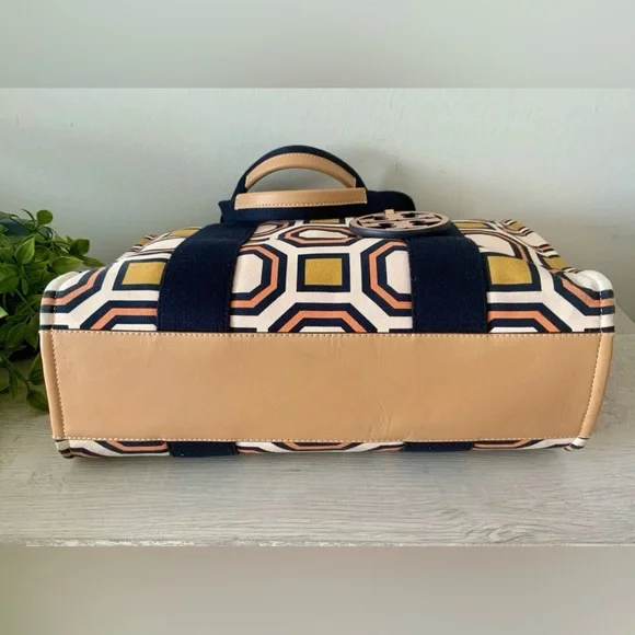 TORY BURCH X DAVID HICKS OCTAGON LARGE TOTE BAG